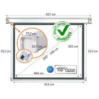 Elektrisch projectiescherm 200"
