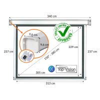 Elektrisch projectiescherm 150" (4:3) - WIT - BOL.COM