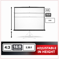 Statiefscherm 100" - 254 cm