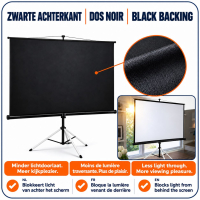 Statiefscherm 100" - 254 cm
