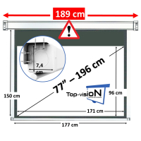 Electric screen 77" - 196 cm (16:9)