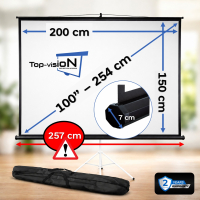 Statiefscherm 100" - 254 cm