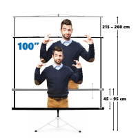 Statiefscherm 100" - 254 cm