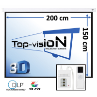 Elektrisch projectiescherm 100" - 254 cm (4:3)