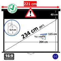 Manueel 92" - 234 cm (16:9) - economy