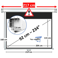 Manueel projectiescherm 92" - 234 cm (16:9)