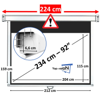 Manueel projectiescherm 92" - 234 cm (16:9)