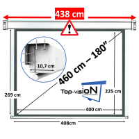 Elektrisch projectiescherm 180" - 460 cm (16:9)