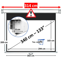 Manueel scherm 133" - 340 cm (16:9)