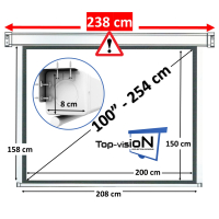 Elektrisch projectiescherm 100" - 254 cm (4:3)