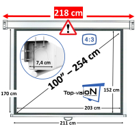 Manual screen 100" - 254 cm (4:3)