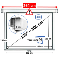 Manual screen 120" - 305 cm (4:3)