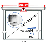 Elektrisch projectiescherm 84" - 213 cm (4:3)