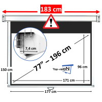 Manual screen 77" - 196 cm (16:9)
