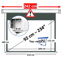 Elektrisch scherm 92" - 234 cm (16:9)