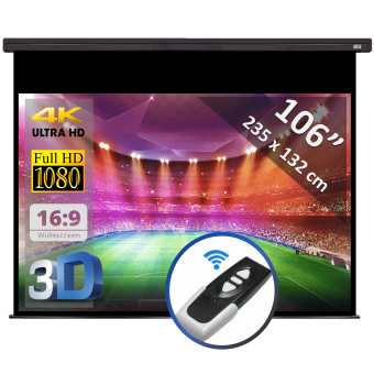 Elektrisch projectiescherm 106" - ZWART -  BOL.COM