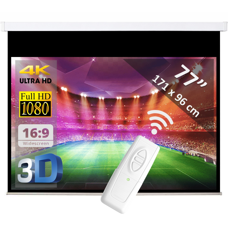 Electric screen 77" - 196 cm (16:9)