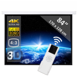 Elektrisch projectiescherm 84" - 213 cm (4:3)