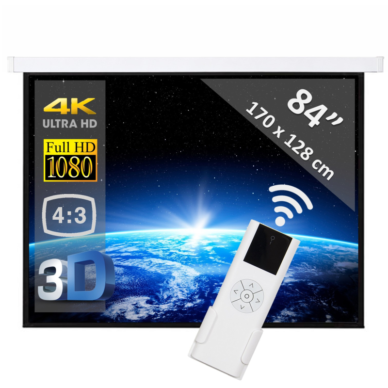 Elektrisch projectiescherm 84" - 213 cm (4:3)