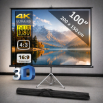 Statiefscherm 100" - 254 cm