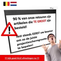 Tensioned Scherm 120" - 305cm (16:9)