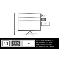Statiefscherm 84" - 213 cm